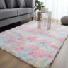 Tapete Colorido Rosa Tye Dye Felpudo 1,40 M X 1,00 M Peludo - 1