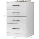 Ver imagem 3 de Cômoda 4 Gavetas 90x47x61 Cm Ms913