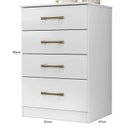 Ver imagem 3 de Cômoda 4 Gavetas 90x47x61 cm MS913 Branco