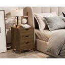 Ver imagem 2 de Conjunto 2 Mesa de Cabeceira Grécia Plus 3 Gavetas - Canela