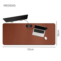 Mouse Pad 70x30 Tapete de Mesa Couro Ecologico Slim Castor - 4