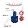 Adaptador de Torneira 1/2" e 3/4" para Engate Rápido Cor Azul Durín - 2