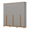 Ver imagem 2 de Guarda-roupa Andreas 06 Pts. Cinza/nature - Henn