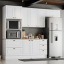 Ver imagem 2 de Cozinha Completa Americana 4 Peças com Balcão 120cm Branco - Móveis Henn