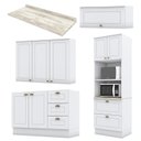 Ver imagem 3 de Cozinha Completa Americana 4 Peças com Balcão 120cm Branco - Móveis Henn