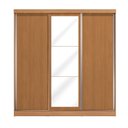 Ver imagem 1 de Guarda Roupas Casal 3 Portas de Correr 3 Espelhos Kappesberg Tapajós/canela 208cm