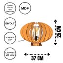 Ver imagem 4 de Abajur de Mesa em MDF - Cor: Marrom