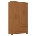Ver imagem 1 de Guarda Roupa Solteiro 4 Portas 2 Gavetas Primor 121x209 cm Cinamomo Zanz