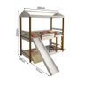 Beliche Infantil Solteiro Manuela com Escorregador Branco e Mel - 3
