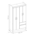 Ver imagem 3 de Guarda Roupa 4P Mainz Branco/Rosa