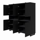 Ver imagem 7 de Armário Estante para Escritório com 8 Portas de Abrir e 2 Nichos F5 Office Preto
