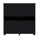 Ver imagem 5 de Armário Estante para Escritório com 8 Portas de Abrir e 2 Nichos F5 Office Preto