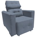 Ver imagem 3 de Sofá Poltrona 1 lugar Retrátil e Reclinável Veneza Grafitte - Moveis Aguias