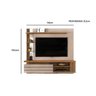 Home P/ Tv até 55 Pol Marin C/ 1 Porta e Torre Ripada 160x153cm Off White/freijó - Dj Móveis - 4