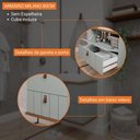 Ver imagem 4 de Gabinete para Banheiro 80cm 100% Mdf 1 Gaveta 1 Porta Basculante Milano Mgm Móveis Pistache/freijo