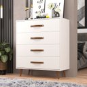 Ver imagem 1 de Cômoda 4 Gavetas com Pés Retrô 90cmx90cm Pádua