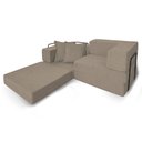 Ver imagem 5 de Sofá Cama Modular Mold 2 Lugares 190cm Marrom Boucle Estrutura em Aço