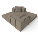 Ver imagem 4 de Sofá Cama Modular Mold 2 Lugares 190cm Marrom Boucle Estrutura em Aço