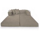 Ver imagem 3 de Sofá Cama Modular Mold 2 Lugares 190cm Marrom Boucle Estrutura em Aço