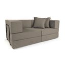 Ver imagem 6 de Sofá Cama Modular Mold 2 Lugares 190cm Marrom Boucle Estrutura em Aço