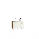 Ver imagem 3 de Cozinha Compacta Atenas Atacama 9 Portas 1 Gaveta MDF-MDP 249,7cm Off White Aramóveis