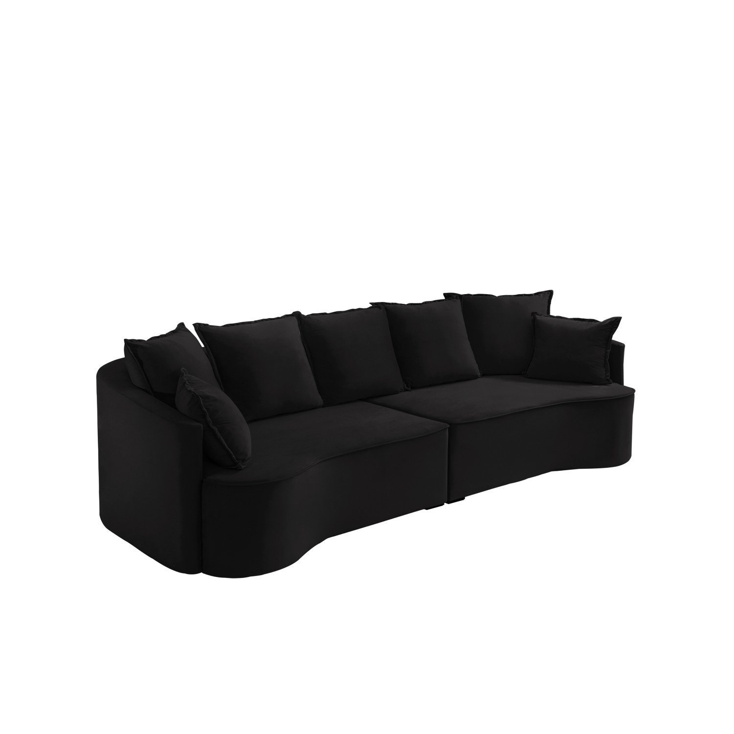 Sofá Curvo 4 Lugares Zurique 250cm Veludo Yescasa - 2
