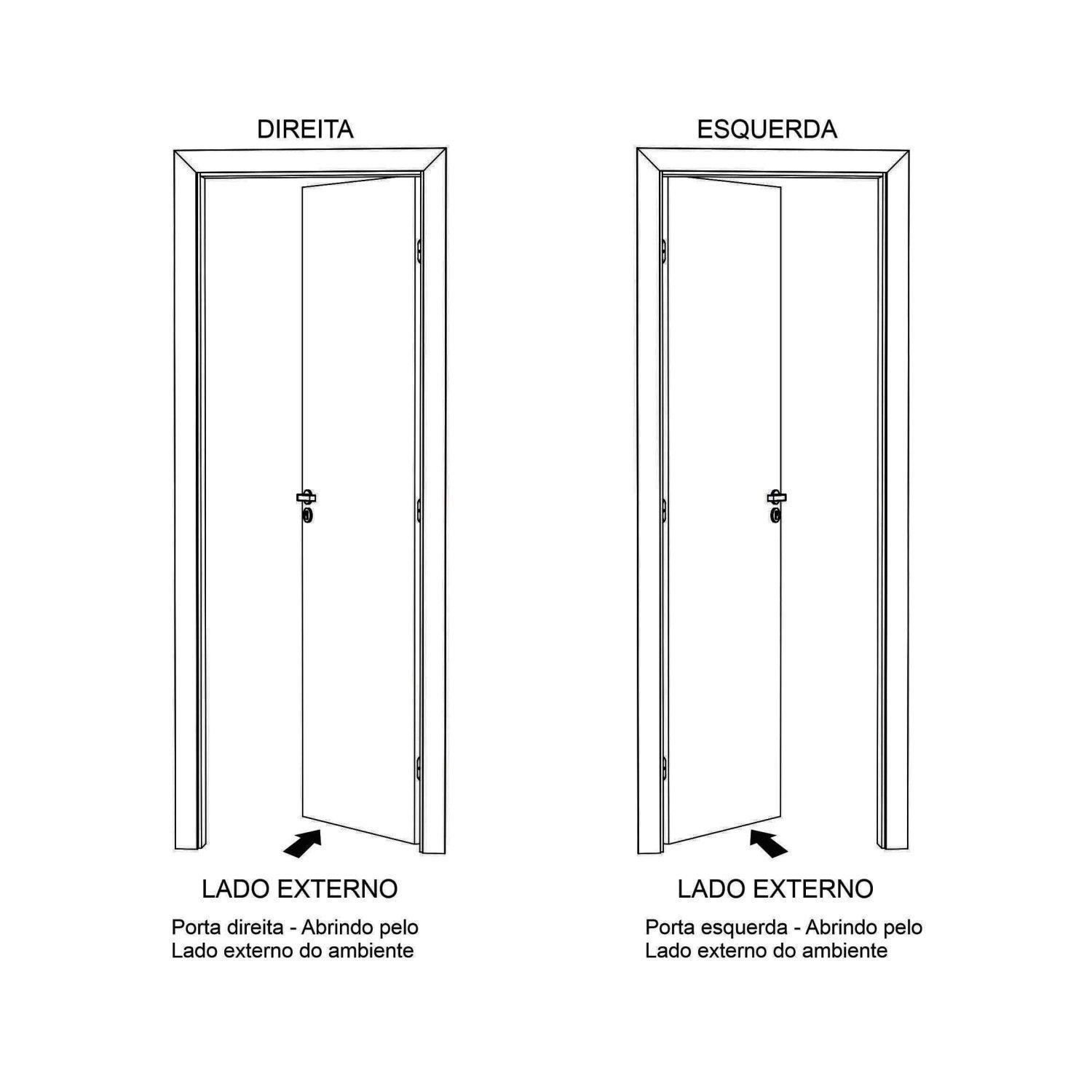 Kit Porta de Madeira 210x70cm Batente Ultra 15cm Rocca Premium Famossul - 4