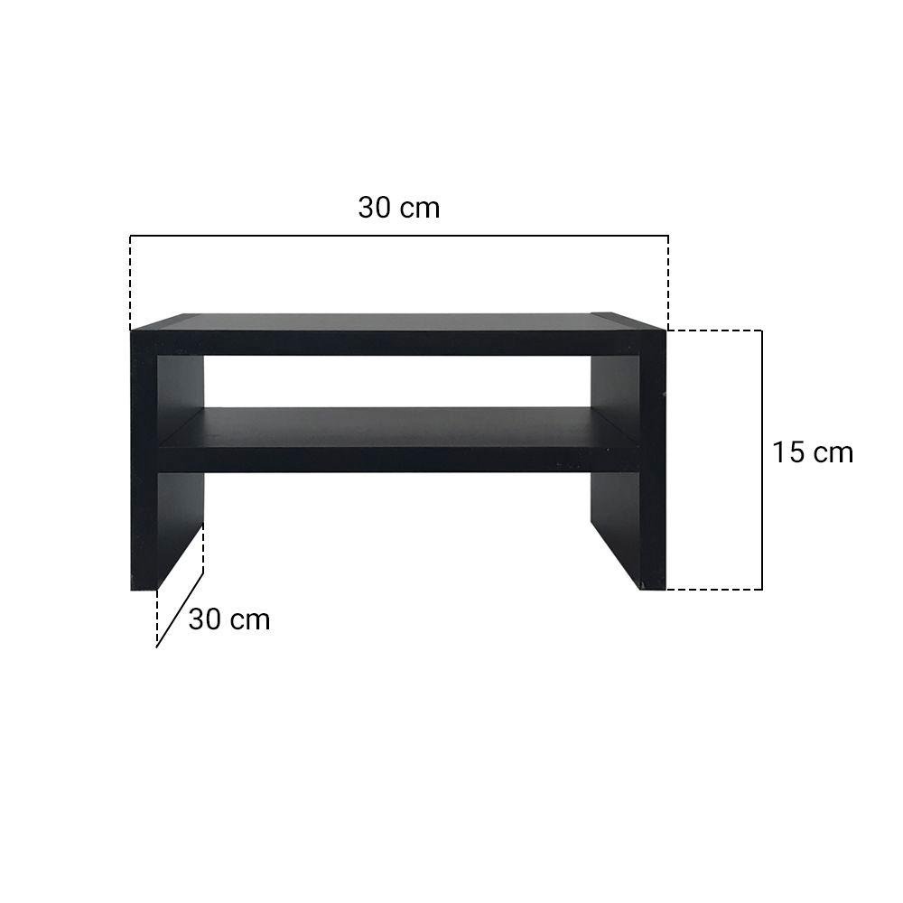 Suporte para Monitor Base de Mesa Preto Madeira - 4