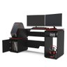 Mesa Gamer E Escritório Xt Racer Space One Politorno Preto/Vermelho - 4