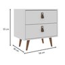 Mesa de Cabeceira 2 Gavetas Pádua - 3
