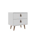Ver imagem 2 de Mesa de Cabeceira 2 Gavetas Pádua Branco