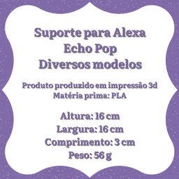 Suporte Alexa Echo Pop "notas Musicais" - 8