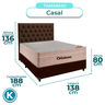 Kit Cabeceira + Cama Box + Colchão Casal Molas Ensacadas Airtech Ortobom - 3
