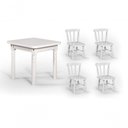 Ver imagem 1 de Conjunto Mesinha Infantil Branca com 4 Cadeiras Kids Branca