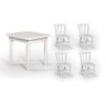 Conjunto Mesinha Infantil Branca com 4 Cadeiras Kids Branca - 1