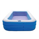 Ver imagem 3 de Piscina Inflável Retangular Azul 1.500 Litros 305 cm PVC com Bomba e Forro VG+