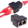 Adaptador Emenda Extensor Duplicador Rj45 Cabo Rede Preto - 1