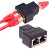 Adaptador Emenda Extensor Duplicador Rj45 Cabo Rede Preto - 2