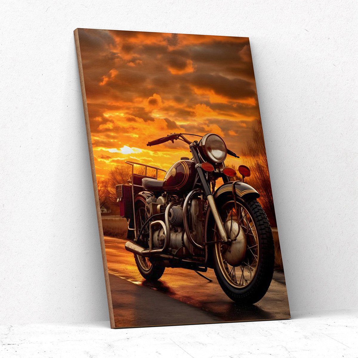 Quadro Decorativo Road Moto Motocicleta Estrada Sol Vintage:moto - 2