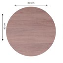 Ver imagem 2 de Mesa Alpha Inox 77,50 Cm (altura) com Tampo em Mdp Redonda 80 Cm Imbuia