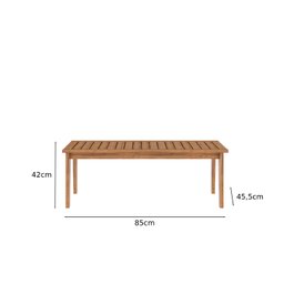 Conjunto para Jardim 4 Peças 3 Poltronas 1 Mesa de Centro Família de Madeira Eucalipto Yescasa - 5