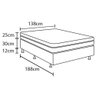 Cama Box de Casal Versatto com Pillow Top e Molas Pocket 67x138x188cm Biflex - 5