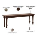 Ver imagem 5 de Banco de Madeira Maciça para Cozinha Varanda Gourmet 136cm Pés Torneados Lazuli F06 Café - Lyam