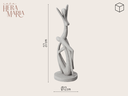 Ver imagem 2 de ESCULTURA DECORATIVA ESTATUETA CASAL EM POLIRESINA GRANDE:Cinza