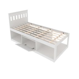 Cama Solteiro com Nichos e Baú CM8037 - 5