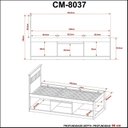 Ver mais imagens de Cama Solteiro com Nichos e Baú CM8037