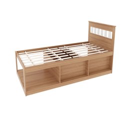 Cama Solteiro com Nichos e Baú CM8037 - 7