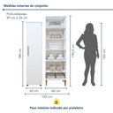 Ver imagem 3 de Lavanderia Modulada 2 Armários Multiuso Campinas 1 Porta 9 Prateleiras