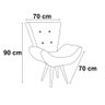 Kit Poltrona Decorativa Emilia + Puff Redondo Suede Bege Pés Madeira Mz Decor - 2