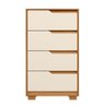 Cômoda Para Quarto 4 Gavetas Luna Carvalho Grife off White - 2